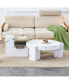 Marble Textured MDF Coffee Table Set for Home Decor