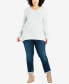 ფოტო #5 პროდუქტის Plus Size Neppy V-neck Sweater