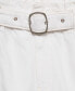 ფოტო #4 პროდუქტის Women's Belt Detail Denim Shorts