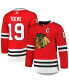 Фото #1 товара Men's Jonathan Toews Red Chicago Blackhawks Captain Patch Home Authentic Pro Player Jersey
