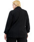 Фото #2 товара Trendy Plus Size Notch-Collar Ruched-Sleeve Blazer, Created for Macy's