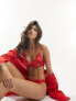 Фото #1 товара ASOS DESIGN Juliet lace and satin underwired bra with bows in red
