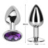 Фото #3 товара Butt Plug with Jewel Purple Amethyst Size L Aluminium