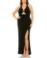 ფოტო #5 პროდუქტის Plus Size Halter Tie Keyhole Detail Gown