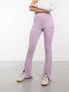 Фото #5 товара Nicce juno flared leggings in light pink with split hem