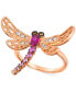 Кольцо Le Vian Dragonfly Multi (3/8 ct.) & Diamond (1/6 ct.) Rose Gold. 7 - фото #1