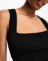 New Look square neck body in black