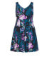 Plus Size Hydrangea Print Dress