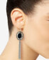 ფოტო #2 პროდუქტის Marcasitre Faceted Onyx Tassel Wire Earrings in Sterling Silver