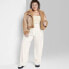 Фото #1 товара Women's Wide Leg Trousers - Wild Fable Off-White 22