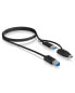 ICY BOX IB-CB032 - 1 m - USB B - USB A - USB 3.2 Gen 1 (3.1 Gen 1) - 5000 Mbit/s - Black