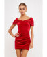 Фото #2 товара Women's Velvet Mini Dress