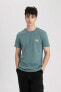 Erkek T-shirt Yeşil C2078ax/gn1081