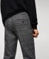 ფოტო #4 პროდუქტის Men's Slim-Fit Cotton Check Trousers