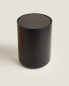 Large black resin wastepaper bin