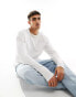 New Look long sleeved plain t-shirt in white