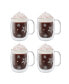 Фото #2 товара Zwilling Sorrento Coffee Glass Mugs, Holiday Set of 4