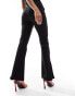 Фото #4 товара In The Style bengaline side split flared leg trousers co-ord in black