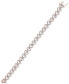 ფოტო #3 პროდუქტის Diamond Pavé Heart Outline Link Bracelet (1/4 ct. t.w.) in 10k Rose Gold