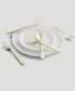 Фото #2 товара Brody Champagne Mirror Hammered Flatware Set, 20 Piece