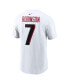 Men's Bijan Robinson White Atlanta Falcons Player Name and Number T-shirt