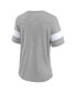 ფოტო #3 პროდუქტის Women's Heather Gray Kansas City Chiefs Super Bowl LVIII Cheer Section Tri-Blend V-Neck Fashion T-shirt