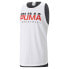 Puma Give And Go Logo Crew Neck Tank Top Mens White Casual Athletic 53856501