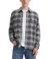 Фото #1 товара Men's Relaxed Fit Button-Front Flannel Worker Overshirt
