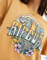 Фото #3 товара Ripcurl block party crop T-shirt in mustard