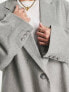 ASOS DESIGN Tall wool swing grandad blazer in grey