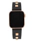 Фото #3 товара Women's Black and Pink Faux Leather Stud Accented Band Compatible with 42/44/45/Ultra/Ultra 2 Apple Watch
