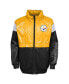 ფოტო #3 პროდუქტის Big Boys Gold, Black Pittsburgh Steelers Goal Line Stance Full-Zip Hoodie Windbreaker