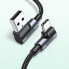 Kabel przewód kątowy USB-C - USB 2.0 480Mb/s 3A 3m czarny