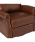 Chapas Transitional Wooden Upholstered Recliner with Metal Base