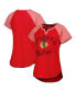 ფოტო #1 პროდუქტის Women's Red Chicago Blackhawks Grand Slam Raglan Notch Neck T-shirt