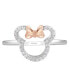 Фото #5 товара Diamond Minnie Mouse Silhouette Ring (1/6 ct. t.w.) in Sterling Silver & Rose Gold-Plate