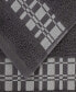 Фото #7 товара Larissa Geometric Embroidered Jacquard Border Cotton 4-Pc. Bath Towel Set