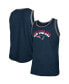 Фото #2 товара Men's Heathered Navy New England Patriots Ringer Tri-Blend Tank Top