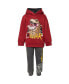 Фото #7 товара Boys Dinosaur Jurassic Park T-Rex Fleece Pullover Hoodie and Pants Outfit Set Toddler to Big Kid