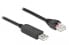 Фото #2 товара Delock Serial Connection Cable with FTDI chipset - USB 2.0 Type-A male to RS-232 RJ45 male 25 cm black - 0.25 m - USB Type-A - RJ-45