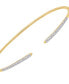 ფოტო #3 პროდუქტის Diamond Skinny Cuff Bangle Bracelet (1/4 ct. t.w.) in 14k Gold, Created for Macy's