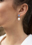 Luxury earrings with real baroque pearl and synthetic opal JL0583