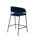 Фото #5 товара Nara Faux Leather and Metal Counter Height Bar Stool