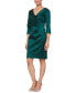 ფოტო #1 პროდუქტის Alex Evening Women's Ruched Portrait-Collar Sheath Dress