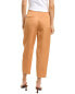 Vince Pleated Linen-Blend Tapered Pant Women's