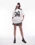 Topshop premium graphic ranch girl super oversized tee in white Белый, XS - EU 32-34 - фото #13