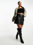 Фото #8 товара River Island Plus faux leather mini skirt in black