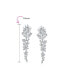 ფოტო #3 პროდუქტის Long Statement Modern Bride Waterfall Cluster Marquise Cubic Zirconia CZ large Dangle Earrings For Women Prom Wedding Rhodium Plated Brass