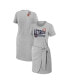 Фото #1 товара Women's Heather Gray Houston Astros Plus Size Knotted T-shirt Dress