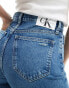 Фото #8 товара Calvin Klein Jeans high rise straight jeans in mid wash
